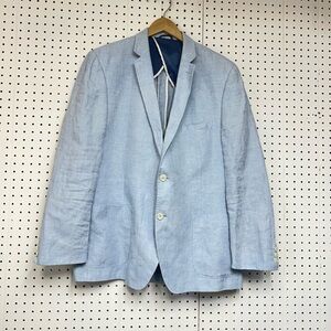 Moss Light Blue Men's Linen Blazer - Modern Casual Blazer